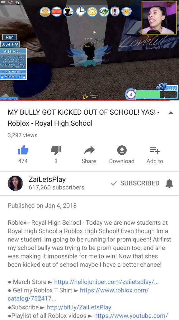 Zailetsplay Zaira On Twitter My Bully Got Kicked Out Of School