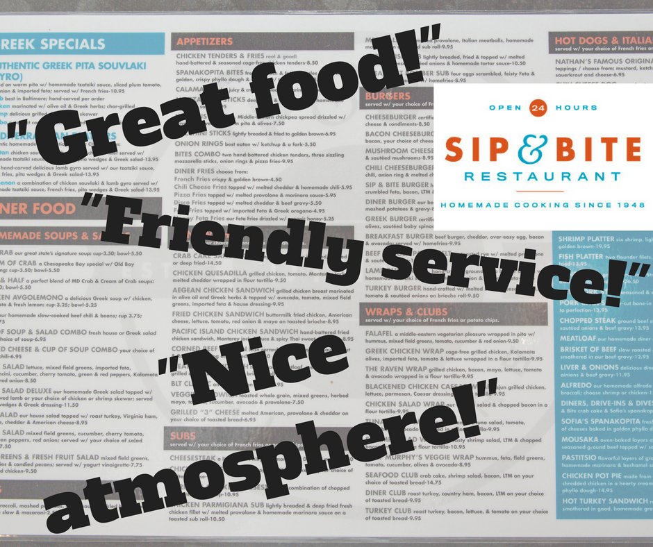 SipandBite's tweet photo. We love to hear from our guests! We are lucky enough to meet so many of our neighbors in Baltimore and so many others from all around the country! Let us know how your experience was!  https://t.co/reNmTpZkDJ #sipandbite #baltimore #bmorelegendary #greatreviews #5stars https://t.co/VbJnLpCwIT
