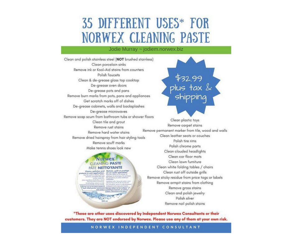 JodieMurrayNorwex on X: Are you in need of a little extra elbow grease for  stubborn cleaning jobs? Norwex's Cleaning Paste will become your secret  cleaning superpower!💪💚  #norwex #cleaningtips  #chemicalfree #housecleaning