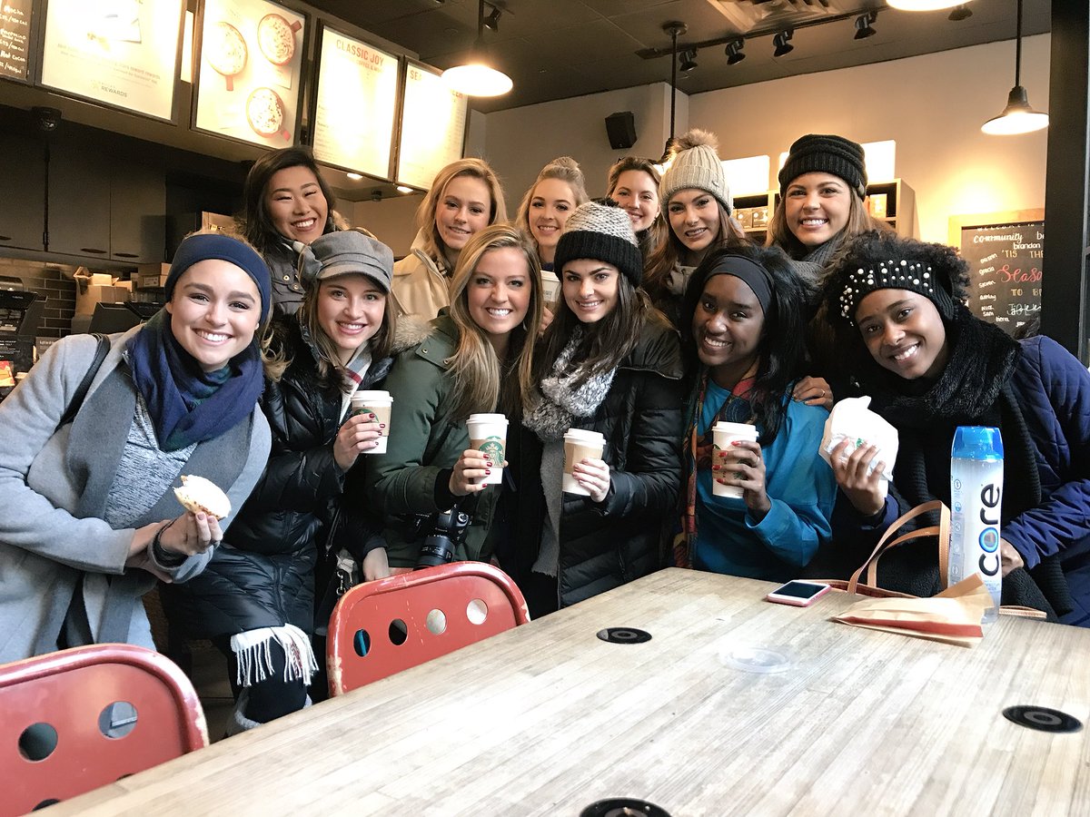 MissAmericaWA's tweet photo. My fave @Starbucks meetup yet..with 11 of my Miss America sisters all from different states in NYC.🗽love that no matter where you come from, you can find community around a cup of coffee &amp; DO LIFE with each other! Would love to do this more in other states this year. #DoStuff https://t.co/qBuSAyLHwG