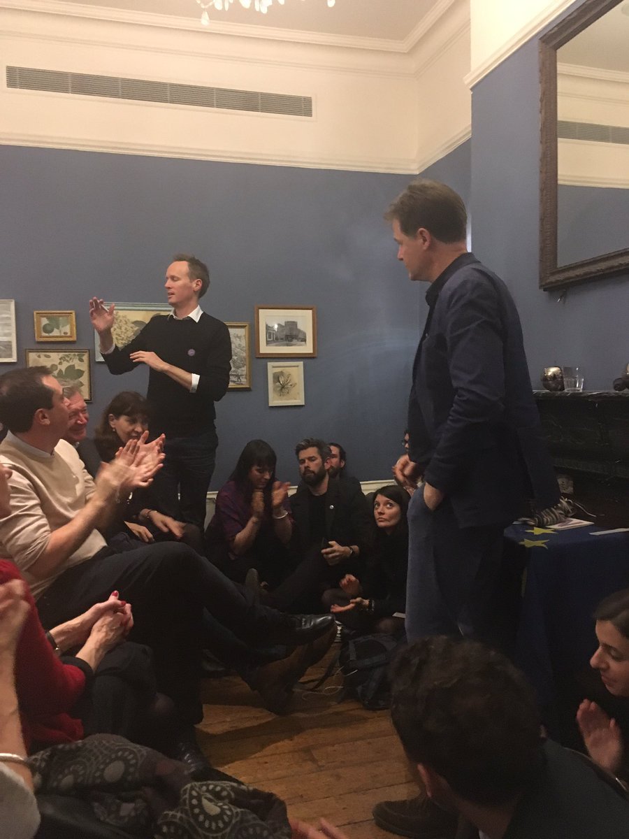 IslingtonIn's tweet photo. Such honour to have @nick_clegg attend our event on #howtostopbrexit - very uplifting! https://t.co/E3q19PsY4D