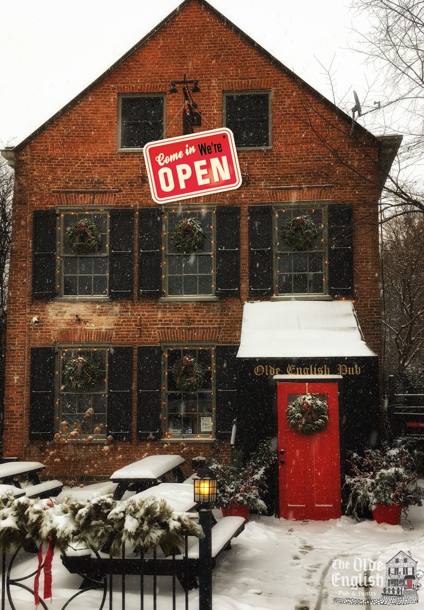 We’re braving the storm to keep the coziest place in town open tonight.
Serving up drink specials on hot toddies, fig fashioneds &amp; picklebacks!
Full dinner menu available until 4pm, limited menu until close. 
#littlehousewithbeerinit #oldeenglishpub #bombcyclone