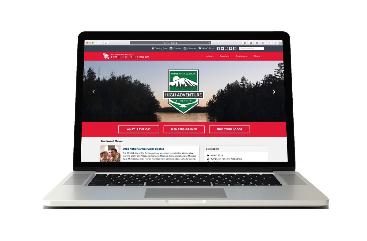 oascouting's tweet photo. One of the highlights of #OANPM2017 was the reveal of our newly redesigned website. Today, we're happy to share our brand new look with you! Visit the all new https://t.co/ygom8cHthG today! https://t.co/Lel06IPuRA