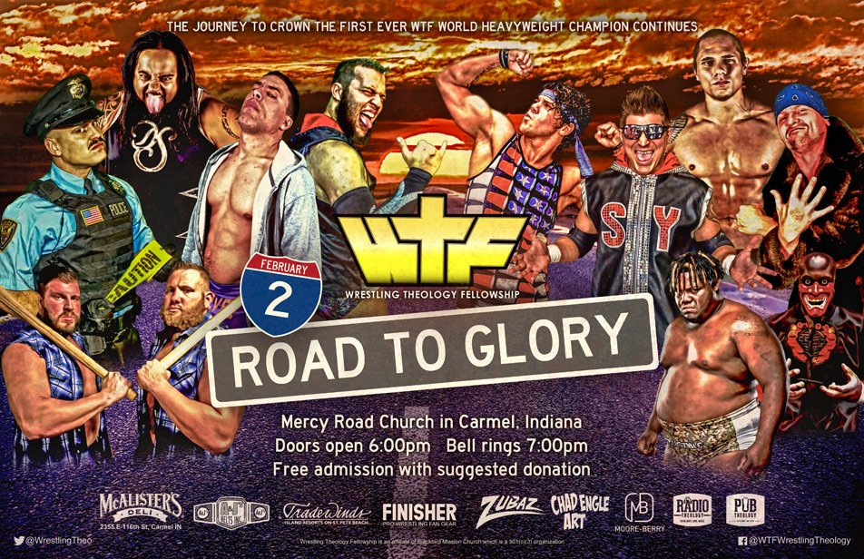 On Feb. 2nd in Carmel, IN, <a href="/WrestlingTheo/">Wrestling Theology</a> returns with the Second Round of the <a href="/WrestlingTheo/">Wrestling Theology</a> World Championship Tournament as 8 men look to continue their "Road To Glory".