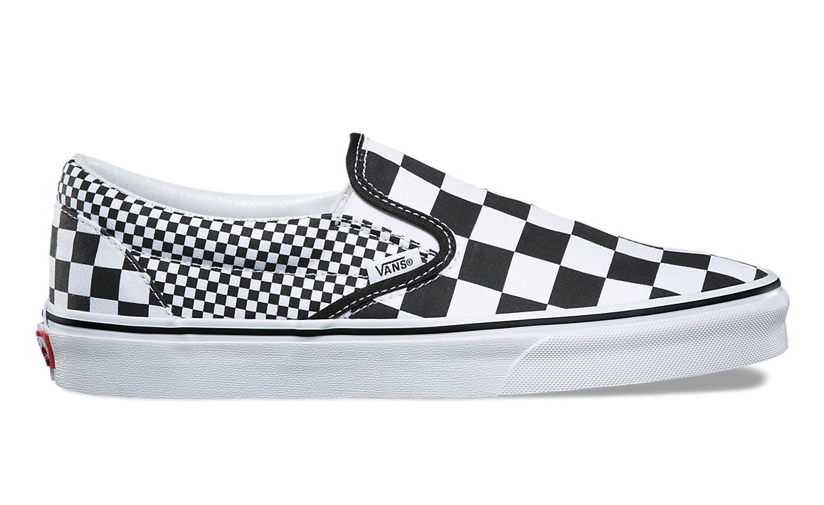 vans slip on mix checker