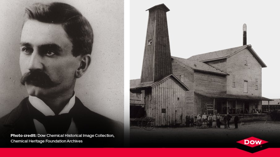 OTD in 1891, Herbert H. Dow, future founder of The Dow Chemical Company, produced the first commercial bromine extracted from brine by his revolutionary electrolytic process. Learn about H.H. Dow: bit.ly/2EVNew1 #DowStory #TBT