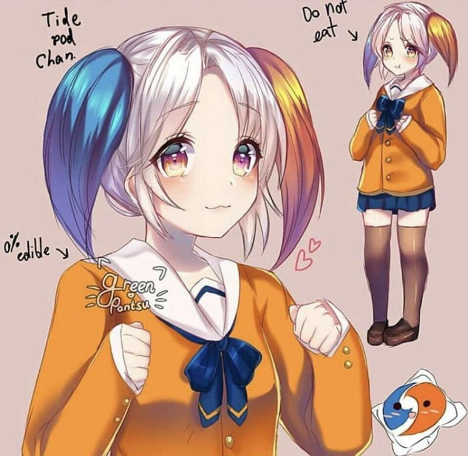 Babylon4Nezar's tweet photo. CAN SOMEBODY PLS GET @Ch0c0lat3_Chan this Cosplay??
I HATE that meme, but Tidepod-Chan is SO FREAKN CUTE!
orz https://t.co/8RiQWKbZdn