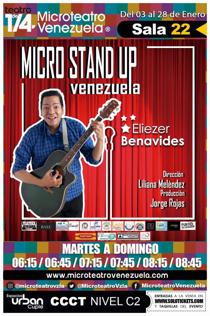 carlosmedina1's tweet photo. @Eliezer_BR dice #presente en la #4taTemporada del #MicroStandUpVenezuela del @MicroteatroVzla @UrbanCuple @miccct Domingo #7E 2018 #6Funciones @soloticketsn De 6:15 a 9:45pm https://t.co/pfnqdCbGaw @Malaladubuc @ghanghest @nixon_pinango @proyectoares @mirita29 @VayaAlTeatro #Ccs https://t.co/dimULUe8Br