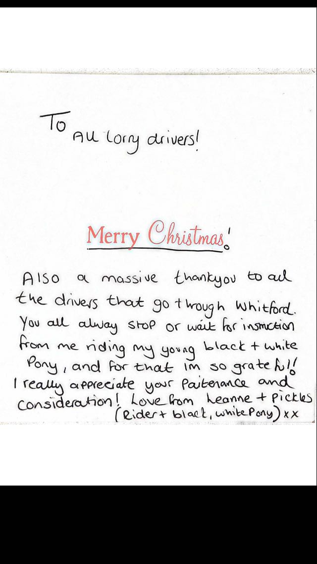 LockZat's tweet image. #AIsafetynudge This lovely note was found stuck inside a Christmas Card on the gate at our Axminster Ready Mix Plant .. Well down to all Hauliers .. ✅