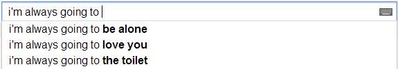 2. The heartbreaking hilarity of  @GooglePoetics:  http://www.googlepoetics.com/ 