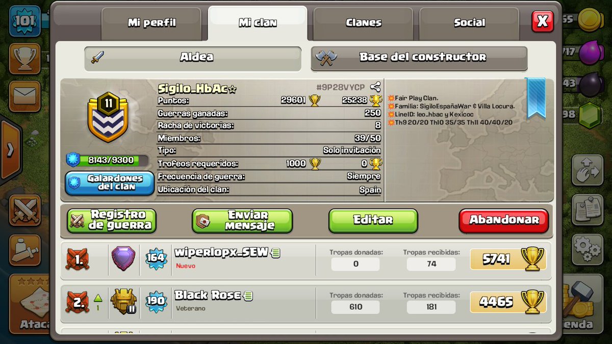 Hbrid_Academy's tweet photo. 🎉🎉🎉🎉🎊🎊🎊🎊
Se logró, ganamos nuestras primeras 250 guerras, se vendrán más 💪
Gracias a nuestros chicos e invitados por éste logro @ClanesSigiloEsp @ClanExilioCoC y más...
#GrandeHbAc #GrandeSigilo #GoHbAc #Victoria250 https://t.co/u0MOTwmTcI