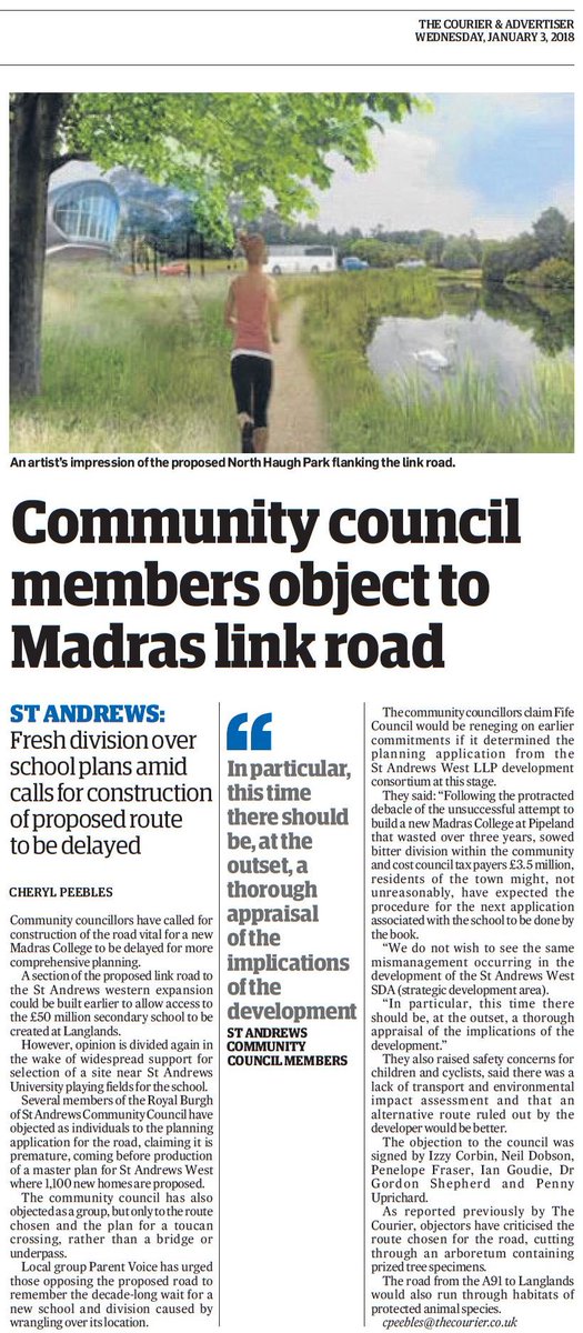 Brian_R_Thomson's tweet photo. Disappointing to see some negative headlines about the proposed new #MadrasCollege, but some perspective required - my views below. #StAndrews https://t.co/rHulTnXc94