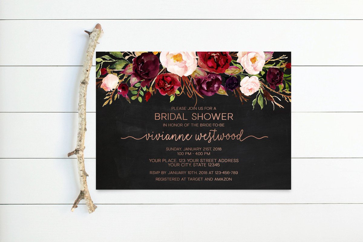 SweetInviteShop's tweet image. Excited to share the latest addition to my #etsy shop: Marsala &amp;amp; Chalkboard Bridal Shower Invitation, Burgundy Bridal Invitation, Marsala Bridal Shower, Rose Gold Invitation, #papergoods #bridalshower #marsalainvitation #marsalawedding #bridalinvitation etsy.me/2CtGKmF