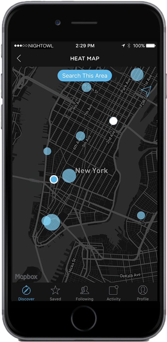 Explore our latest feature, the Heat Map – the real-time map of nightlife activity. Download apple.co/2cp8Pjc and #DiscoverYourNight.