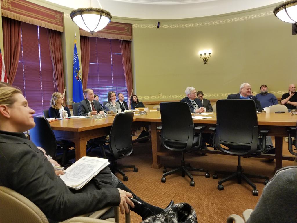 HCN_Legislature's tweet photo. Representative Kathy DeCamp and HCN Executive Director Jon Greendeer are providing testimony this afternoon in support of AB118 in Madison. #savethemounds https://t.co/BOqSyPWuAe