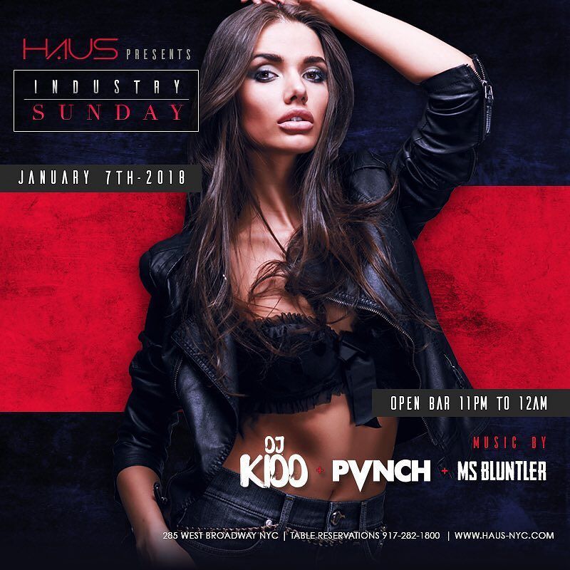 Industry Sunday -  <a href="/therealdjkidd/">IG: THEREALDJKIDD</a> + @msbluntler + <a href="/iampvnch/">Pvnch</a> on the spins! #newparty #sundayfunday #sundaynight #goodvibes #goodtimes #industrysundays #hausnyc #haus #tribeca #soho #nightclub #nightlife #partyslert #bottleservice #champagneparty #bottlese… bit.ly/2ArbylZ