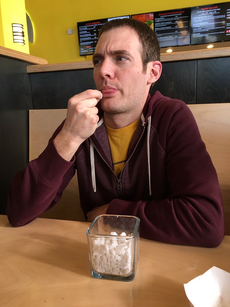 Maria Heath (@mialiaroo) on Twitter photo LSA day 1: Jason licks rocks in a burger place to find out if they were salt. They were not. 😆#saltlakecity <a href="/UMNLinguistics/">UMN Linguistics</a> LSA day 1: Jason licks rocks in a burger place to find out if they were salt. They were not. 😆#saltlakecity <a href="/UMNLinguistics/">UMN Linguistics</a>