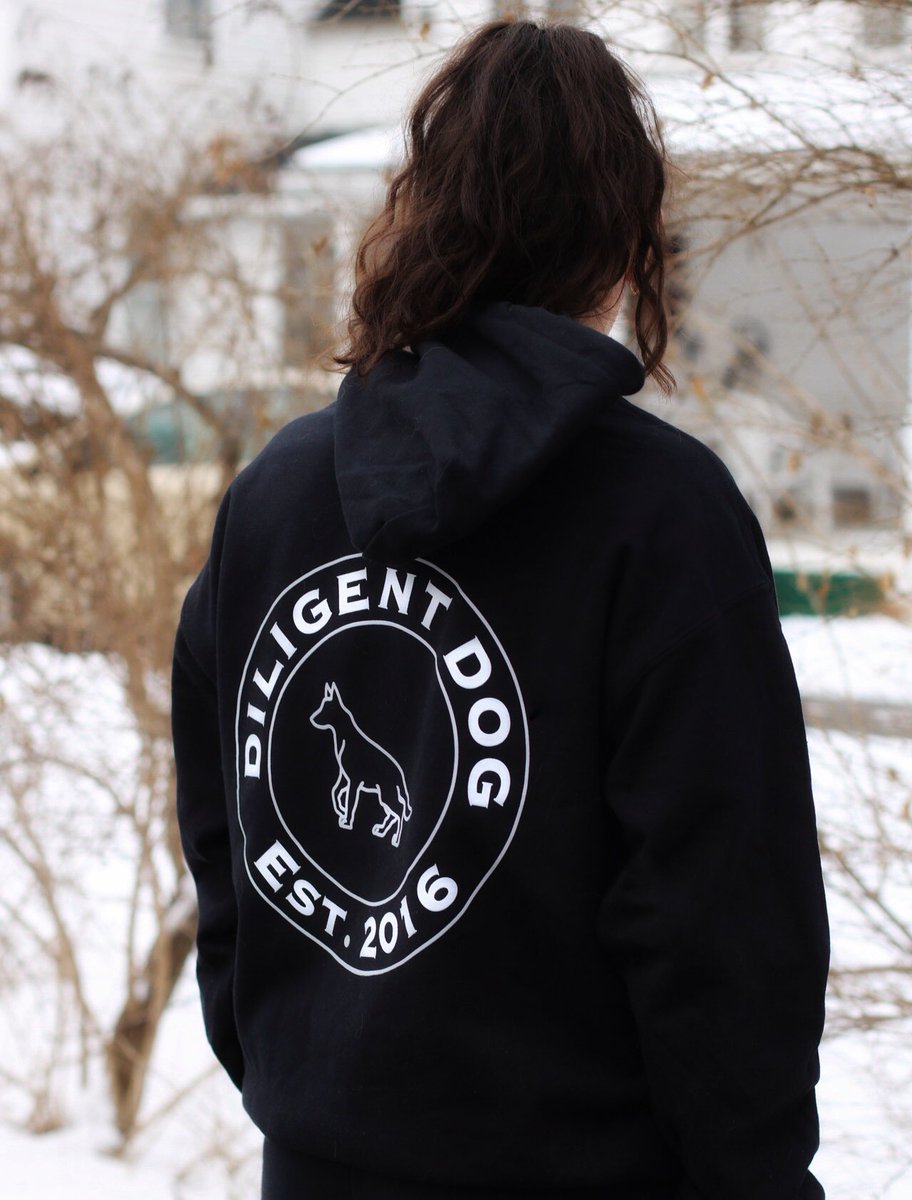 shopdiligentdog's tweet photo. Stuck home in the snow? Stay warm and cozy in our long sleeves! Going out to shovel? Check out our new sweatshirt available for preorder today!  
https://t.co/K1WTl3bpvD https://t.co/pgkqH4w1tE