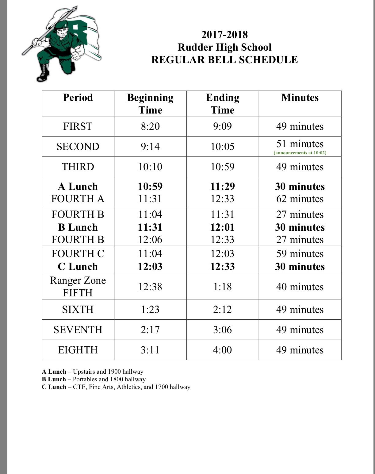 rudder-high-school-on-x-new-year-new-bell-schedule-make-sure-you-know-what-time-your-bus-picks-up-find-your-id-too-we-look-forward-to-seeing-you-all