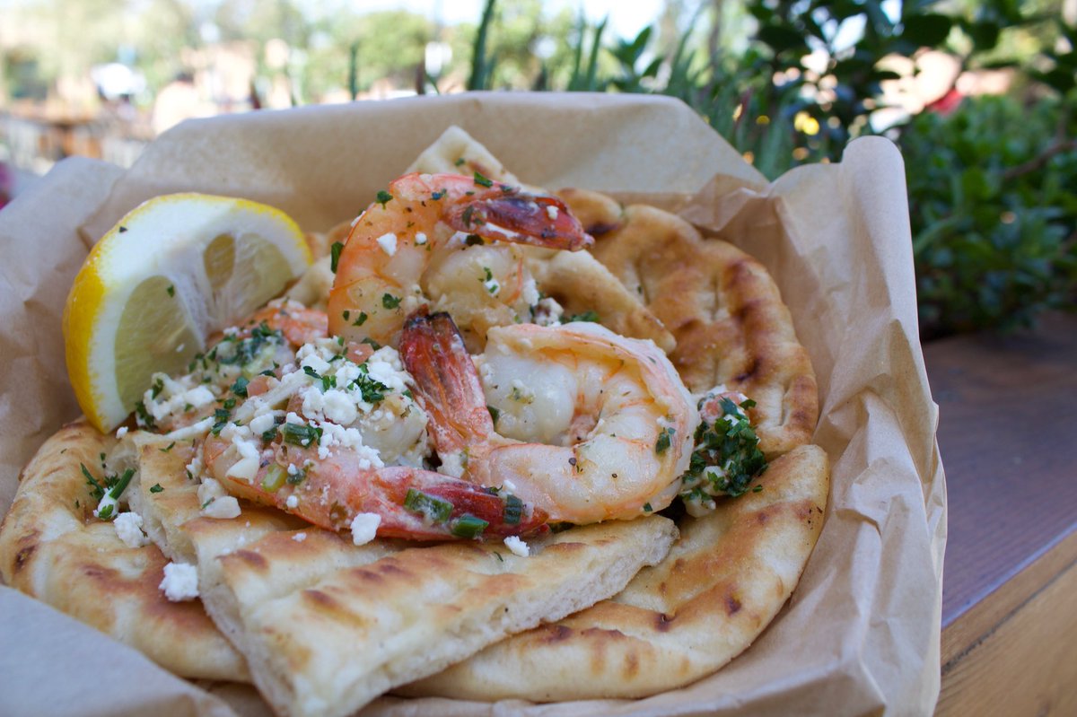 We can almost taste the weekend! Stop by for Happy Hour this evening and get one of our flaming saganaki dishes -like this delicious shrimp saganaki- 50% off! (7pm-close)