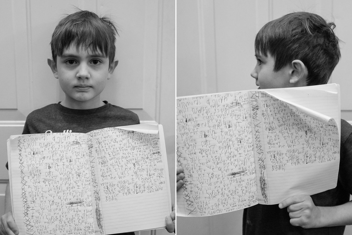 Bo_Boswell's tweet photo. My son attended a #MannersClass, and instead of learning how to be polite he taught another child a curse word. #FatherOfTheYear #ParentingFail https://t.co/rq1cWT0yU5