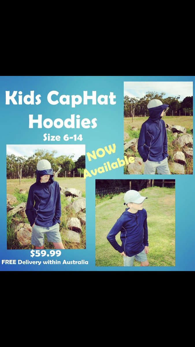 Caphat4hat's tweet photo. #family #sun #protection all new #caphathoodie for kids be #sunsafe @BearGrylls @SLSAustralia @sunriseon7 #madeinaustralia https://t.co/WD8fzReVip