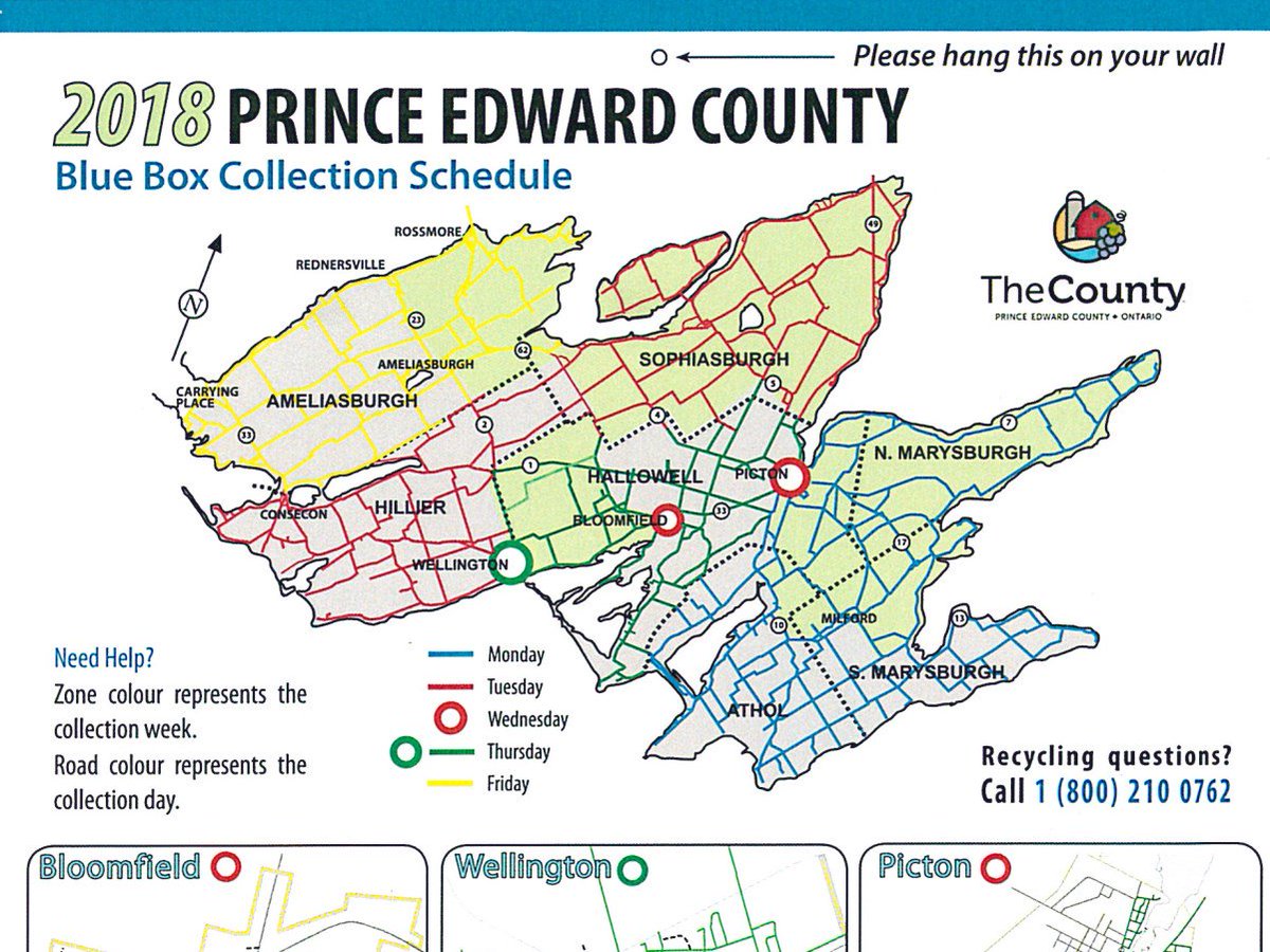 Shire_Hall's tweet photo. The 2018 blue box collection schedule is posted online. Download it and post it on your wall! https://t.co/1NJpmIslI7 https://t.co/mhj9UZPhID