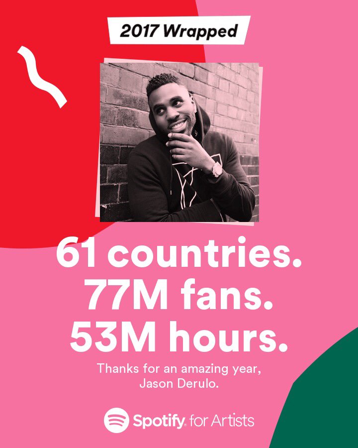 jasonderulo's tweet photo. Thank u for making me one of the most listened to artists on Spotify so consistently! 🙏🏾#TipToe made a huge jump after the holiday. Add that joint to your playlist #TipToe 
https://t.co/NcxGwrRrYk https://t.co/V5nPj1BYvN