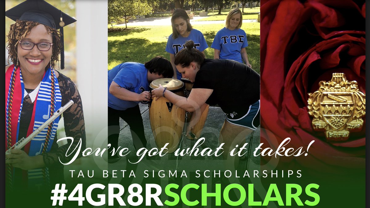 TauBetaSigma's tweet photo. Happy 2018!

It’s a new year which means new goals! Hopefully one of your goals is to do well academically, and how about applying for one of the  @TauBetaSigma  scholarships!

Visit https://t.co/8hlYjaQrUB for details! 

You have what it takes!
#4Gr8rScholars https://t.co/E2HD0h3NRq