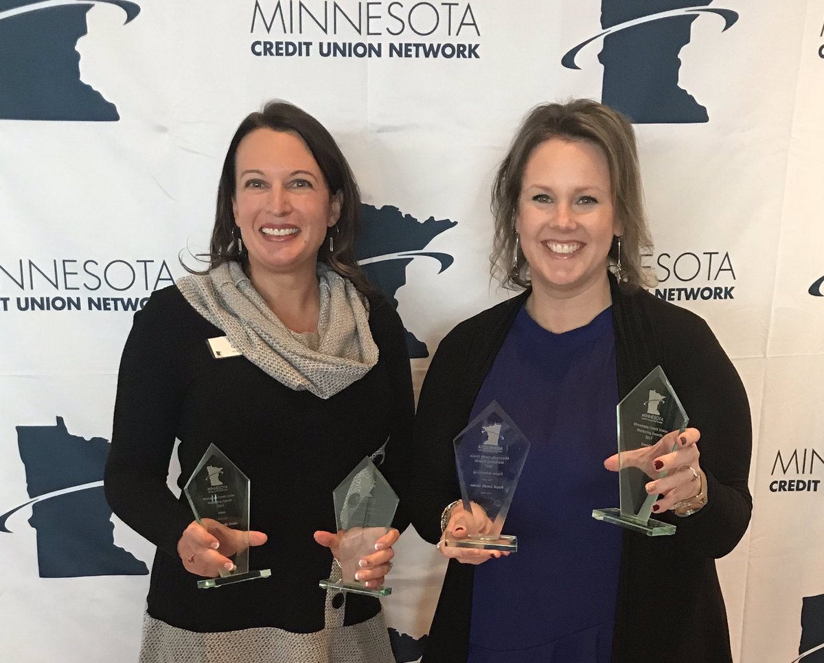 Royal_CU's tweet photo. Royal Credit Union was awarded 4 @mncreditunions Network Marketing Awards in the following categories:
Branding, Video, Digital Marketing &amp; Complete Campaign! @VPMBDTara @AndreaFinn https://t.co/Lotl8ddyF6