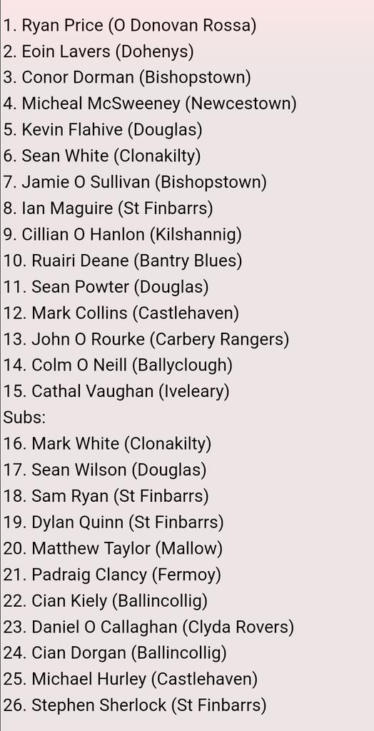 KieranMcC_SS's tweet photo. Eoin Lavers from @dohenygaa, Micheal McSweeney from @NewcestownGAA and Cathal Vaughan of @UibhLaoireGAA all named on Cork football team for McGrath Cup opener v @WaterfordGAA this Sunday https://t.co/u9p9ksbt0O