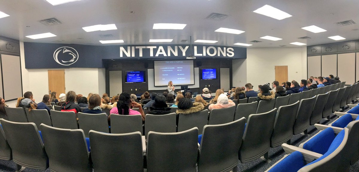 PennStateTFXC's tweet photo. Thanks for the great talk and educating us on how to properly, โfuel our engines!โ #FuelWithAPurpose #WeAre @food2win https://t.co/AppTYlF5Se
