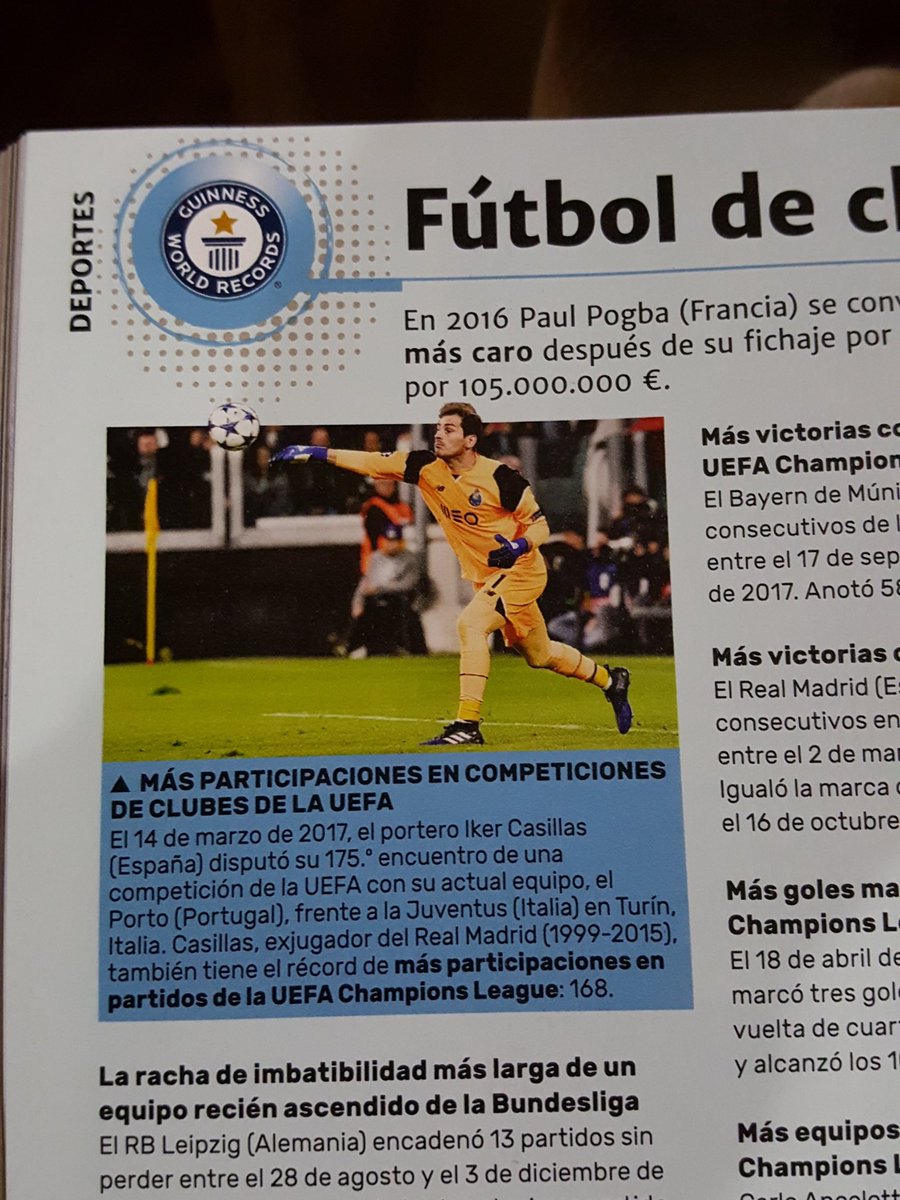 natalia_cordon's tweet photo. Cómo me gusta ver a @IkerCasillas en mi nuevo libro Guinness World Records 2018 !! El mejor de los mejores!! #ikercasillas https://t.co/U46ghBZJIB