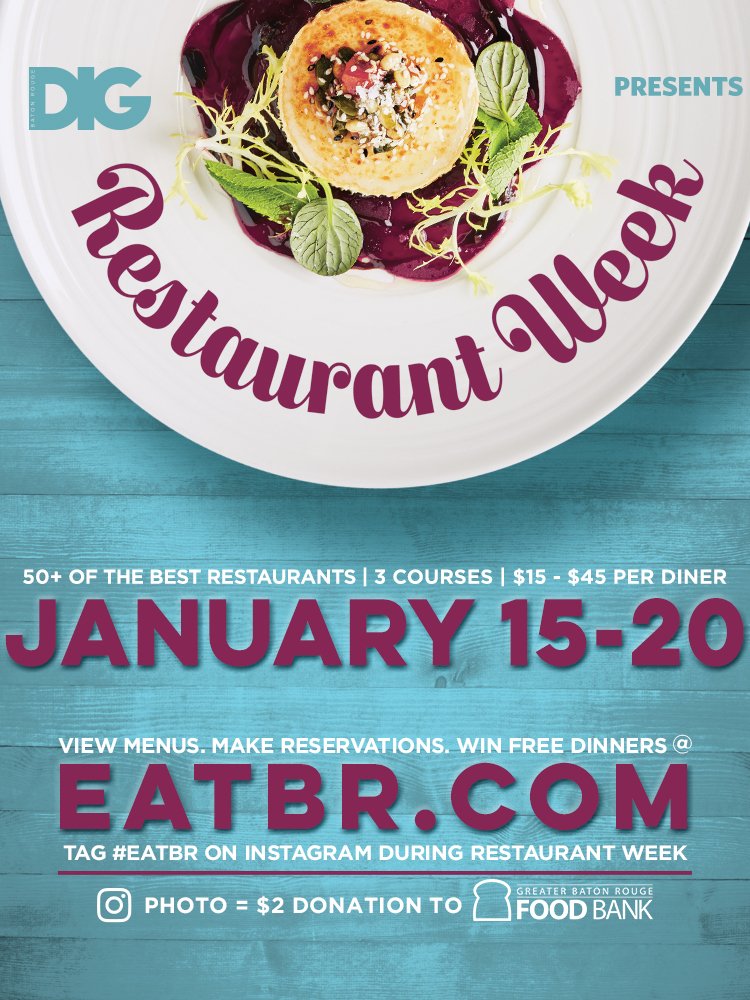 visitbatonrouge's tweet photo. It's about to be #RestaurantWeekBR and you know what that means? GIVEAWAYS!! Stay tuned in the next two weeks for fun surprises! #EatBR #GoBR https://t.co/EPDWxZLvlW