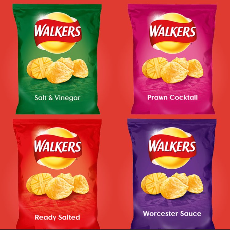 All of the pictured walkers brand crisps and stuff are vegan! 