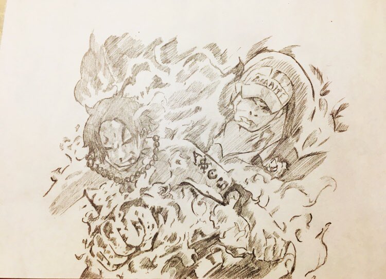 Tatsuki Onepiece ワンピース 頂上戦争 エースの死 模写 T Co Wwsuibxfbf Twitter