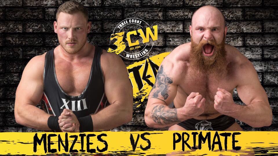 3CountWrestling's tweet photo. JUST ANNOUNCED - the Power Vs the Primate! Menzies faces Primate one on one 27th January @MiddlesbroughEC tix: https://t.co/VmNlzKZQDm https://t.co/ldchxB95mP