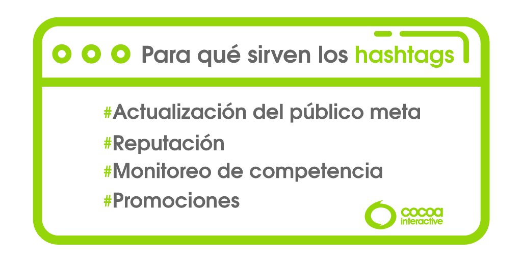 CocoaInteractiv's tweet photo. ¿Alguna vez te has preguntado qué sentido tienen los hashtags (#) en las publicaciones de redes sociales? https://t.co/m5g4zSmOFo