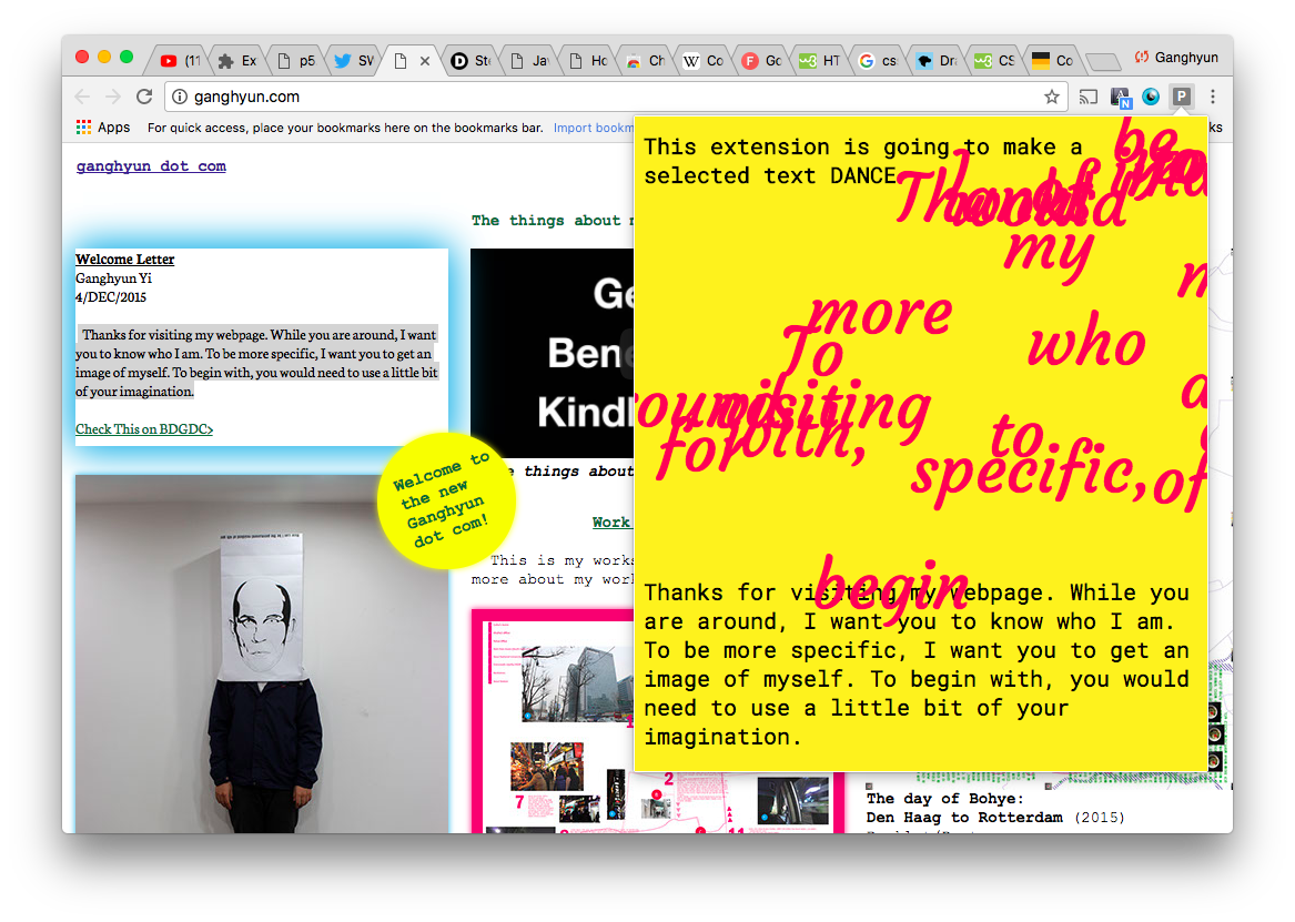 SWPT_BY's tweet photo. 029-2. Make the word you select using the browser DANCE! Working on Chrome.  #chromeExtension #coding #newbie #process https://t.co/8oH9IeJaO2