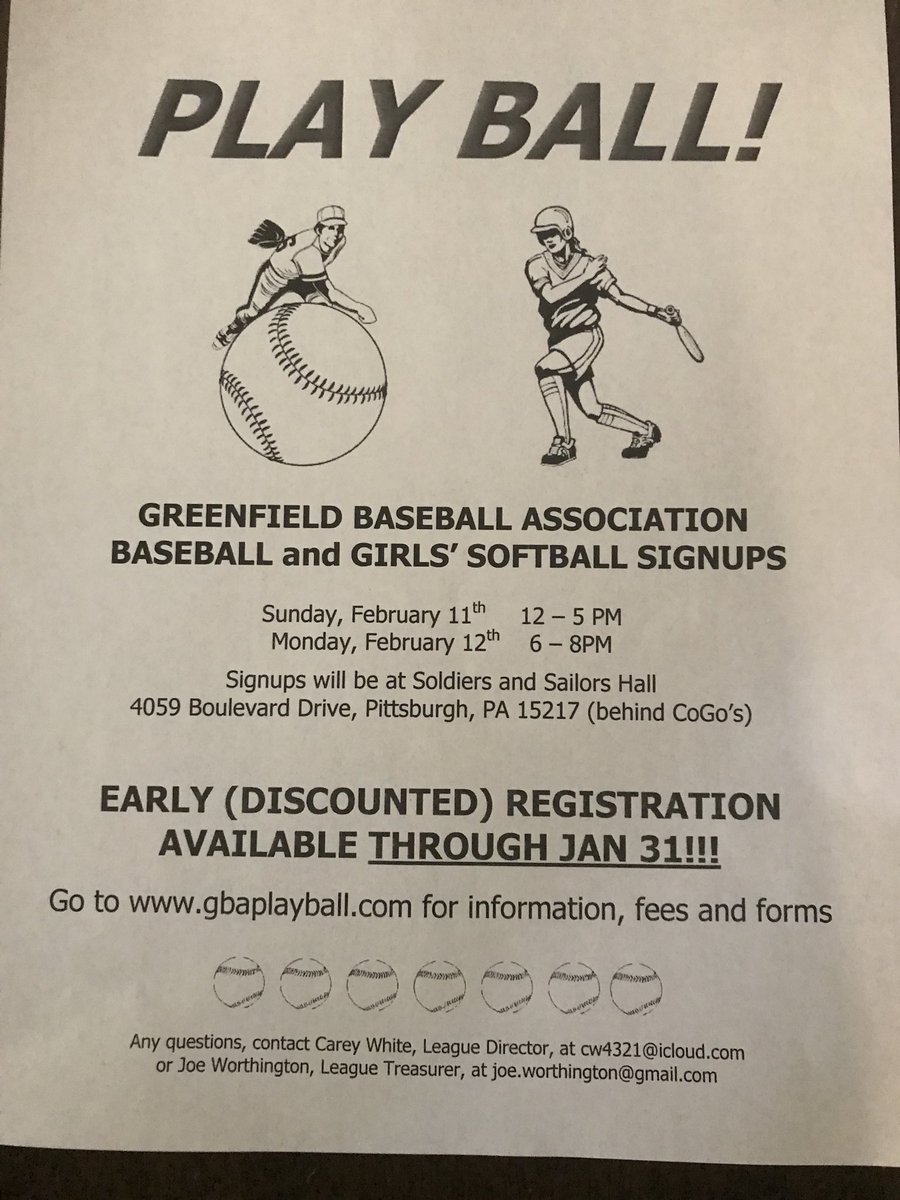 Greenfield Baseball Association (GreenfieldBase1) Twitter