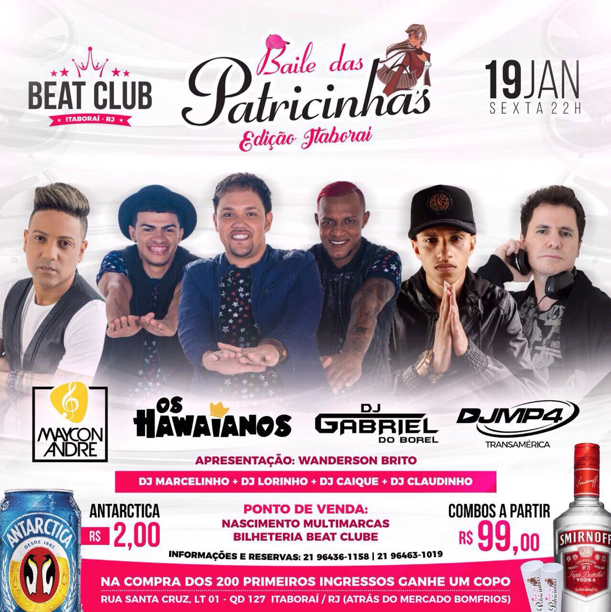 ProducoesCan's tweet photo. Vem Promoção!!!! 💥💥💥

-Fazendo uma lista de no mínimo 10 pessoas tem direito a 4 cortesias e o restante paga normal e ganha 1 garrafa Catuaba.
-Fazendo uma lista de no mínimo 20 pessoas, tem direito a 8 cortesias e o restante paga normal e ganha 1 garrafa de Sminorff https://t.co/uWqXAvfQXi