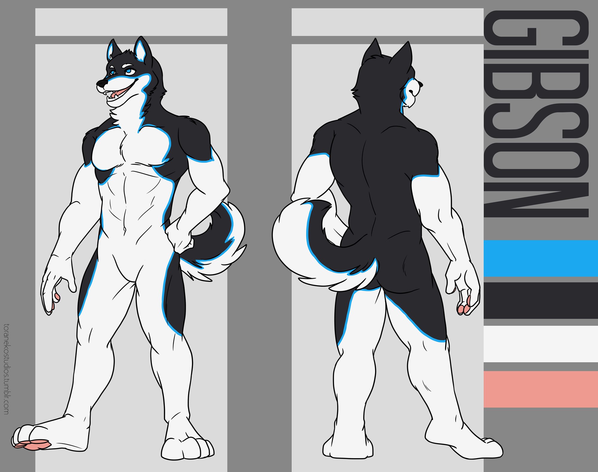 “Had my reference sheet finished recently #furry #fursona” .