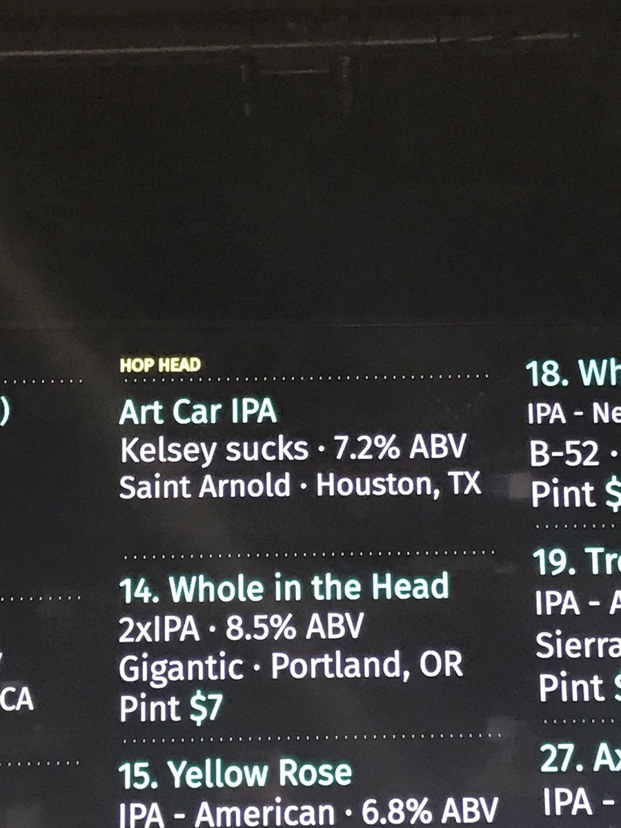 I've finally made the rafters <a href="/HughiesHouston/">Hughie's</a> after years of struggle.
