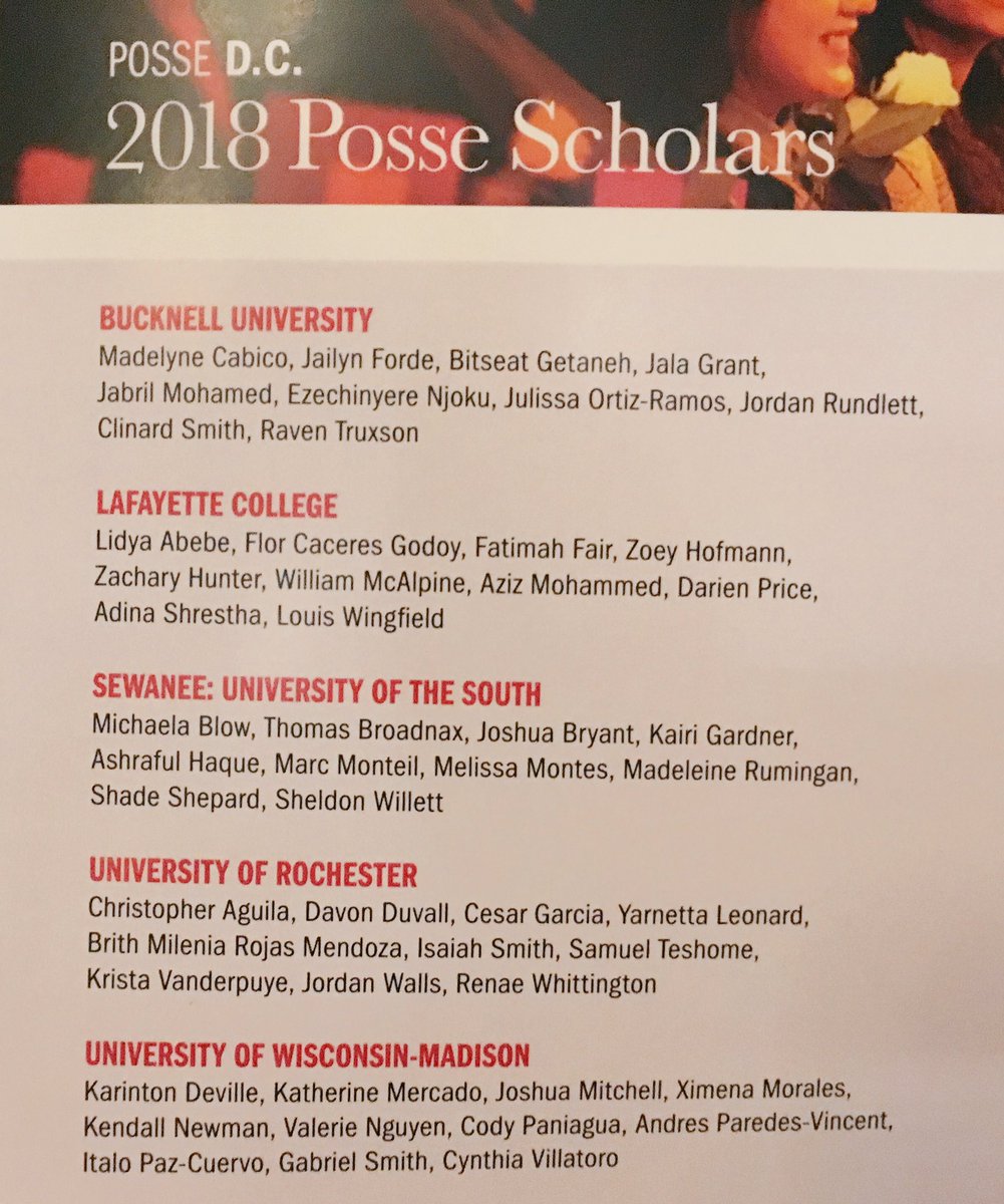 erinwardbibo's tweet photo. One of my favorite nights of the year! 16 of our @dcpublicschools Seniors are being awarded @possefoundation scholarships! Full rides to @BucknellU @LafCol @UWMadison @UofR @univofthesouth! Hurray! 👏🏽👏🏽👏🏽 https://t.co/IomqmzvSKV