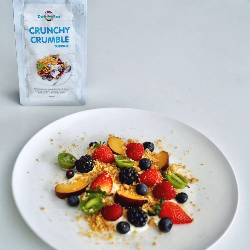 Dessertmakers's tweet photo. My handmade Dessertmakers Crunchy Crumble goes perfectly with seasonal fruit and yoghurt, available in any batch size for food service.
Contact me via DM if you would like more info 🥝🍓Merna
#Dessertmakers #crumbletopping https://t.co/015CFPVwO0 https://t.co/yujXLeeAcF