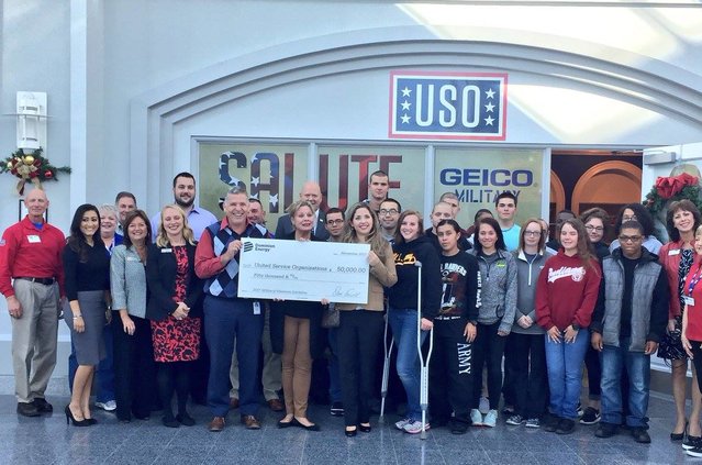 We are proud to be a Force Behind the Forces by supporting the USO South Carolina. Thank you for all that you do for troops and veterans across the state! We recently donated $50,000 to support the USO South Carolina's mission. #EnergizingOurCommunities bit.ly/2E7uVTA