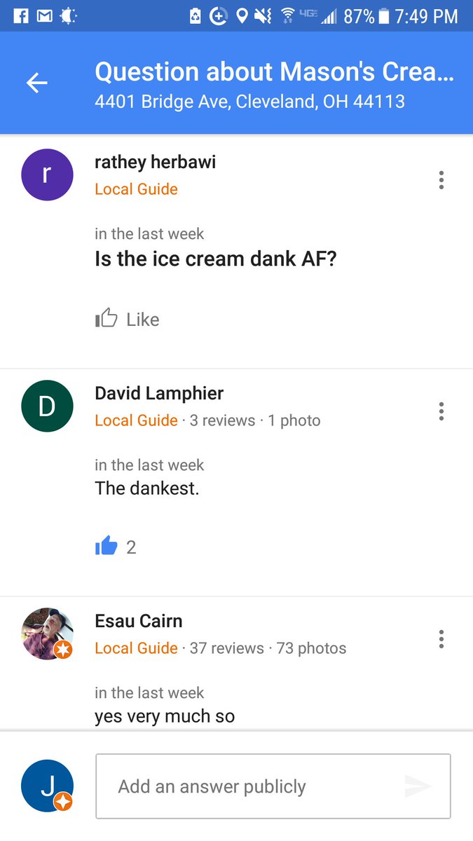 jessjk005's tweet photo. Someone asked this on Google questions 😃 David's response is v accurate https://t.co/P3RlIDfwhe