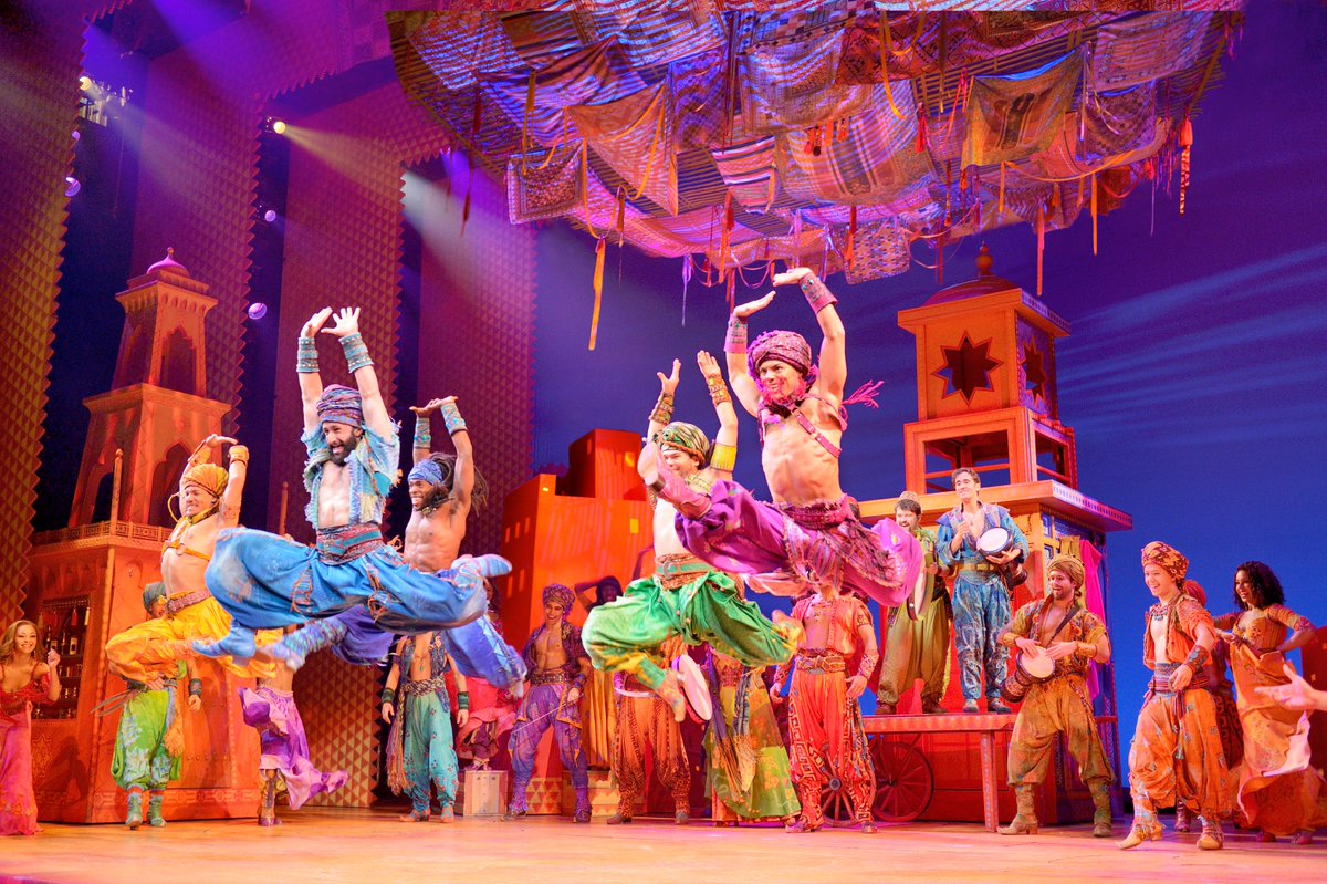 atgsanfrancisco's tweet photo. Did you know? There are 38 tons of flying scenery, lighting and automated effects suspended from the grid in the North American @aladdin tour. β¨ #AladdinSF #NationalTriviaDay https://t.co/Pw3jiIgQxB