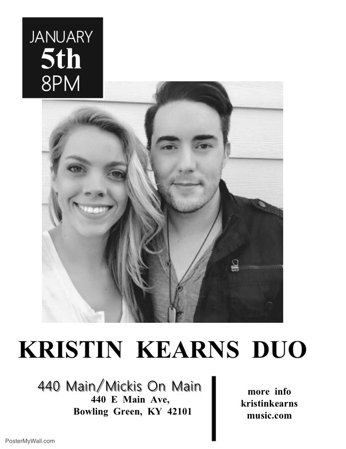 Hey #BowlingGreen friends! <a href="/nateparade/">Nate McCoy</a> and I can’t wait to see you tomorrow night at 440 Main / Micki's on Main! #Fun starts at 8pm! #livemusic #acoustic #music