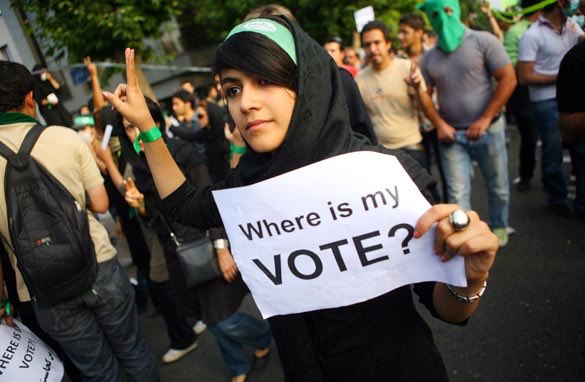 The Women of Iran stand up for their civil rights.  
This is feminism